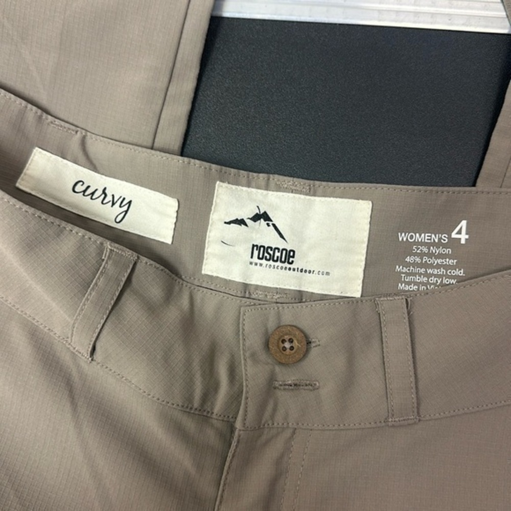 817.  Roscoe women’s Tan curvy outdoor performance pants size 4